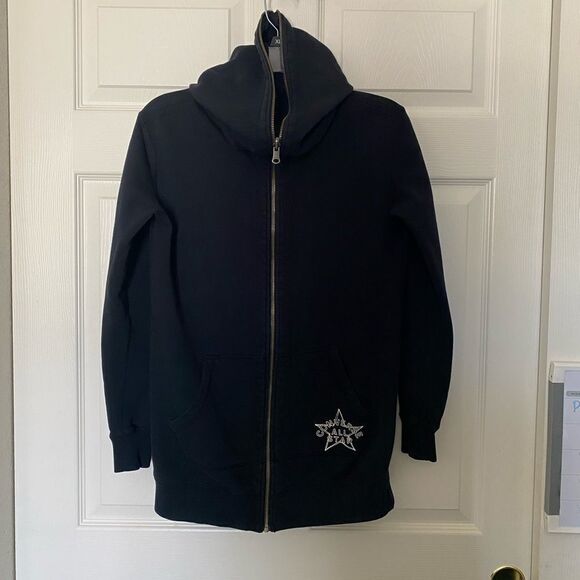 CONVERSE Men’s Black Reversible Hoodie Size M - Picture 2 of 7